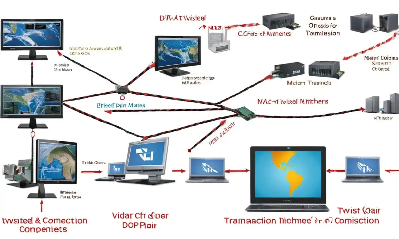 Twisted pairs enable efficient Ethernet data flow aided by MAC addresses